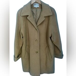 Vintage Larry Levine 100% Camel Hair Coat Classic Preppy Size 12